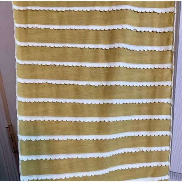 Infinity Scarf Scallop Detail Mustard Spring Fall Summer Winter - Picture 6 of 6